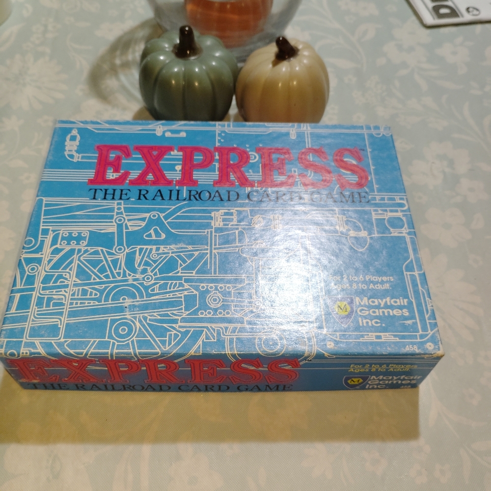 EXPRESS: The Railroad Card Game, 1991 Mayfair #458, Complete Train Building Game